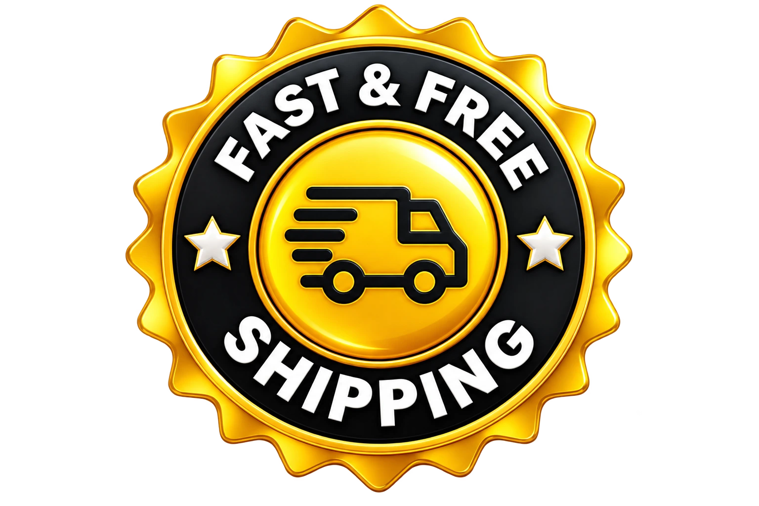 Fast and free shipping badge